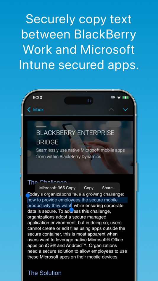 #4. BlackBerry Enterprise BRIDGE (iOS) 来自: BlackBerry Corporation