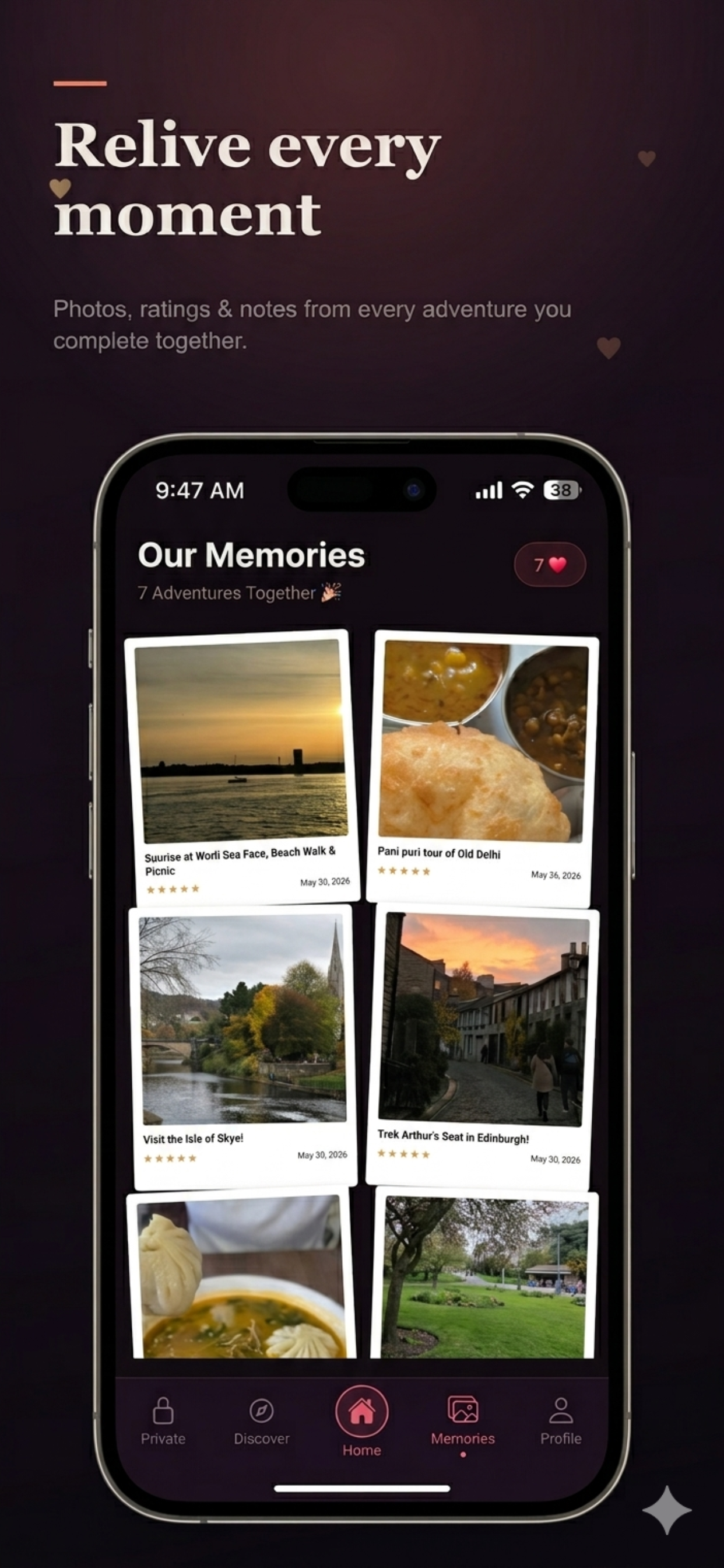 TwoHearts: Bucket List App screenshot 5