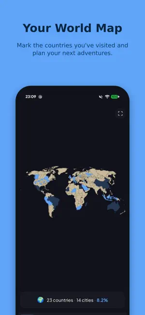 Mapika: Travel Map & Tracker screenshot 1