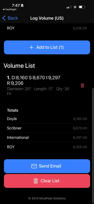 Sawmill Calculator Pro screenshot 3