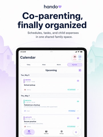 Hando: Co-Parenting & Custody iPad screenshot