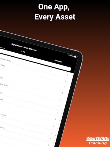WestWide Tracking iPad screenshot