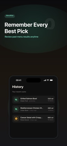 MenuWise: AI Menu Scanner iPhone screenshot