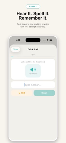 Kordly: Korean Flashcards iPhone screenshot
