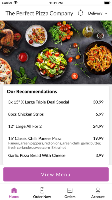The Perfect Pizza Company. Screenshot