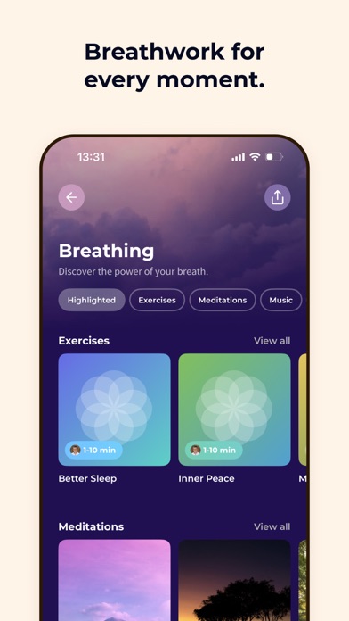 Meditation Moments - Guided iPhone screenshot 5 - Health & Fitness app