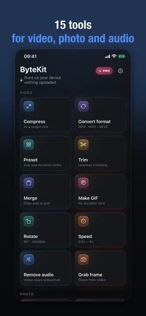 Compress Video & Photo—ByteKit screenshot 1