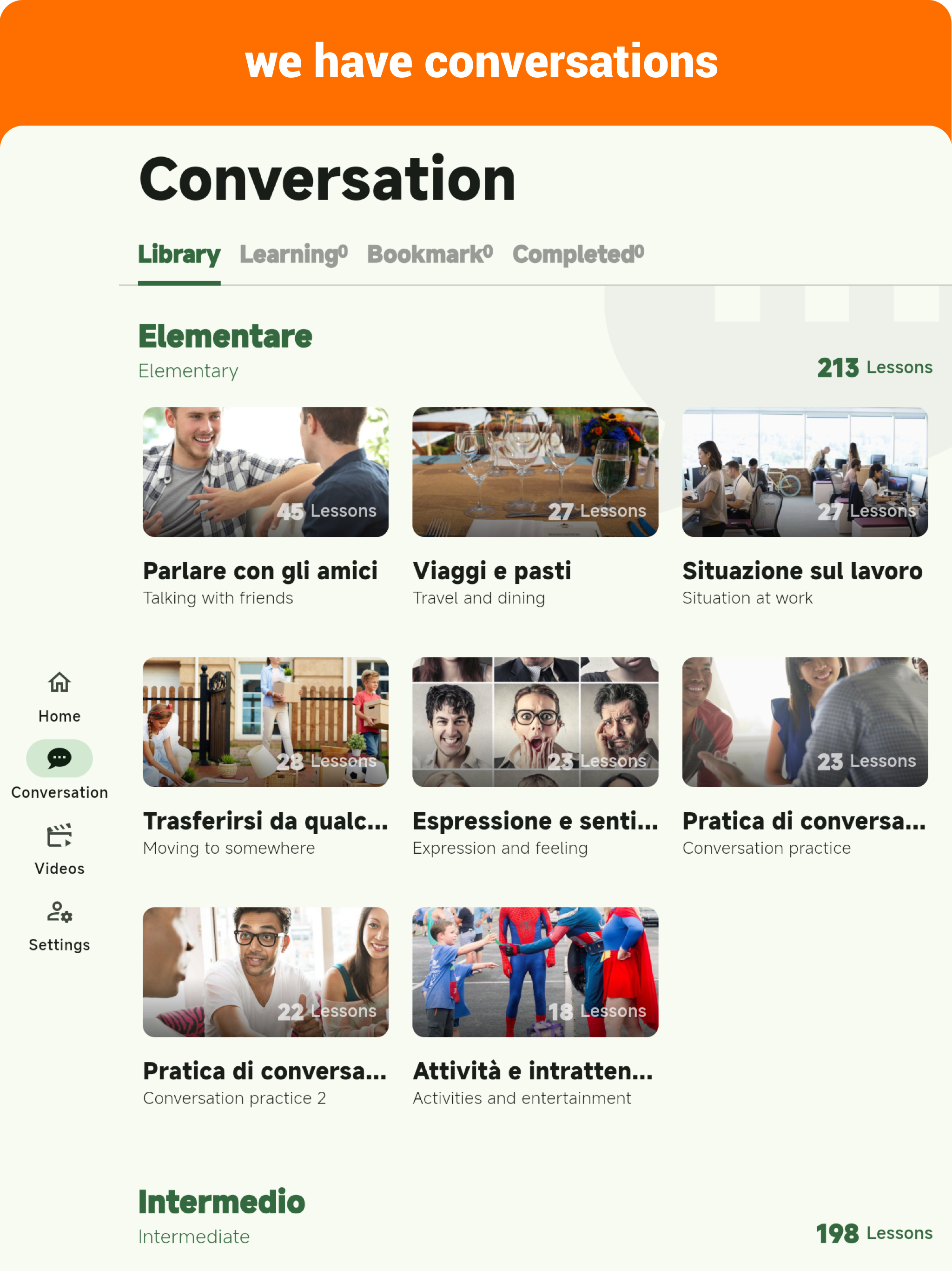 Italian  - Listening Speaking
