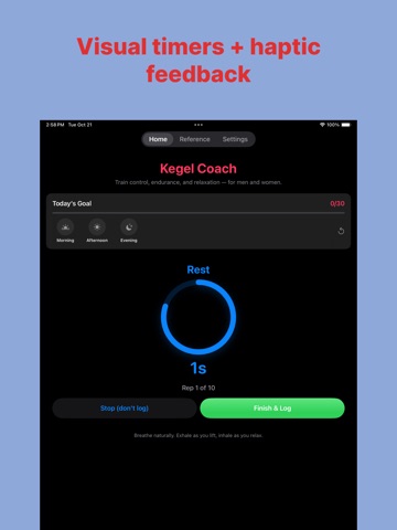 Kegel & Pelvic Floor Timer App iPad screenshot
