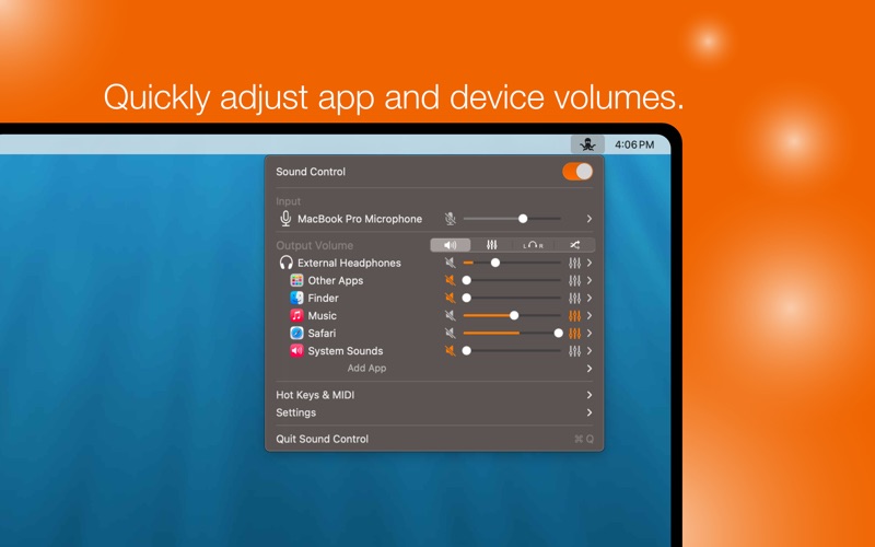 Sound Control app screenshot