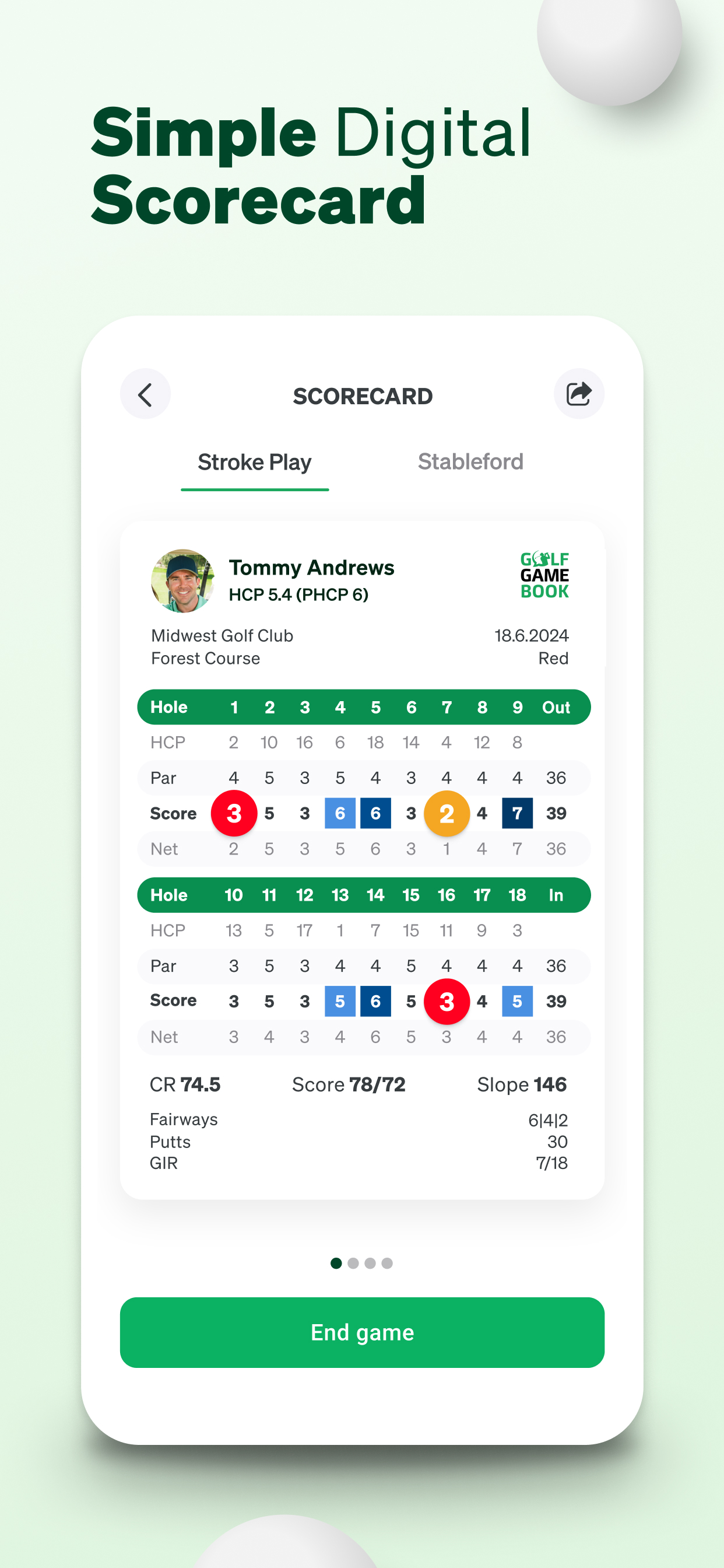 Golf GameBook: Scorecard & GPS