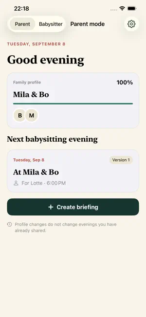 Sitter Notes screenshot 1