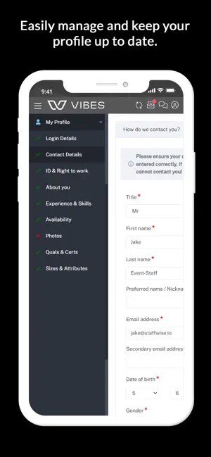 Vibes Staffing iPhone screenshot 5