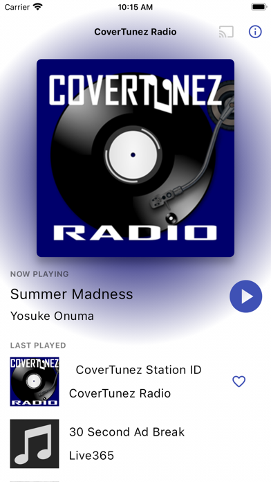 CoverTunez Radio Screenshot