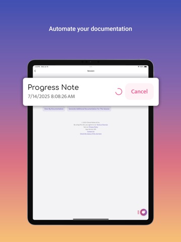 Clinical Notes AI iPad screenshot