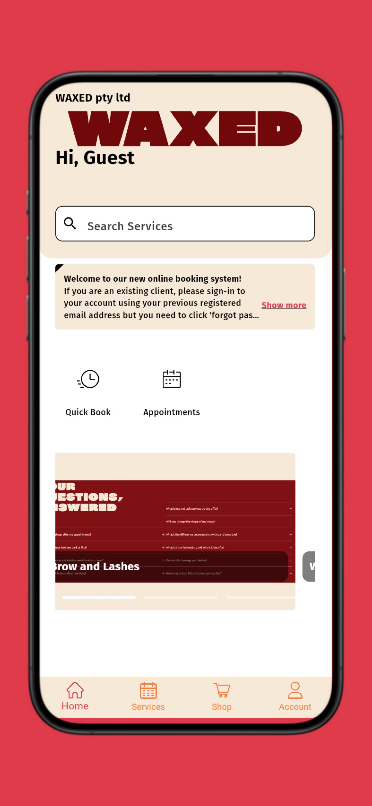 Screenshot 1 of WAXED salons