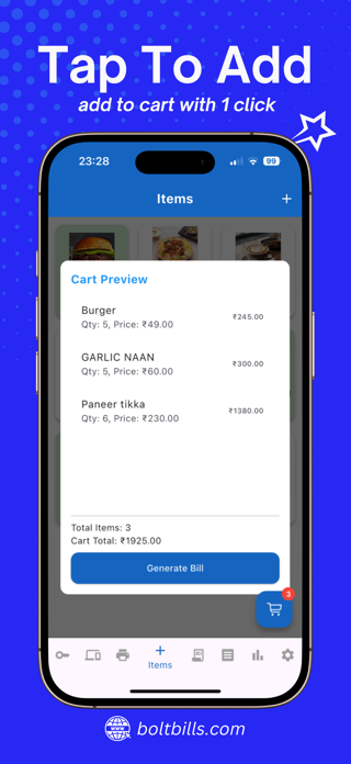 Restaurant POS Billing App Screenshot 3 of 9