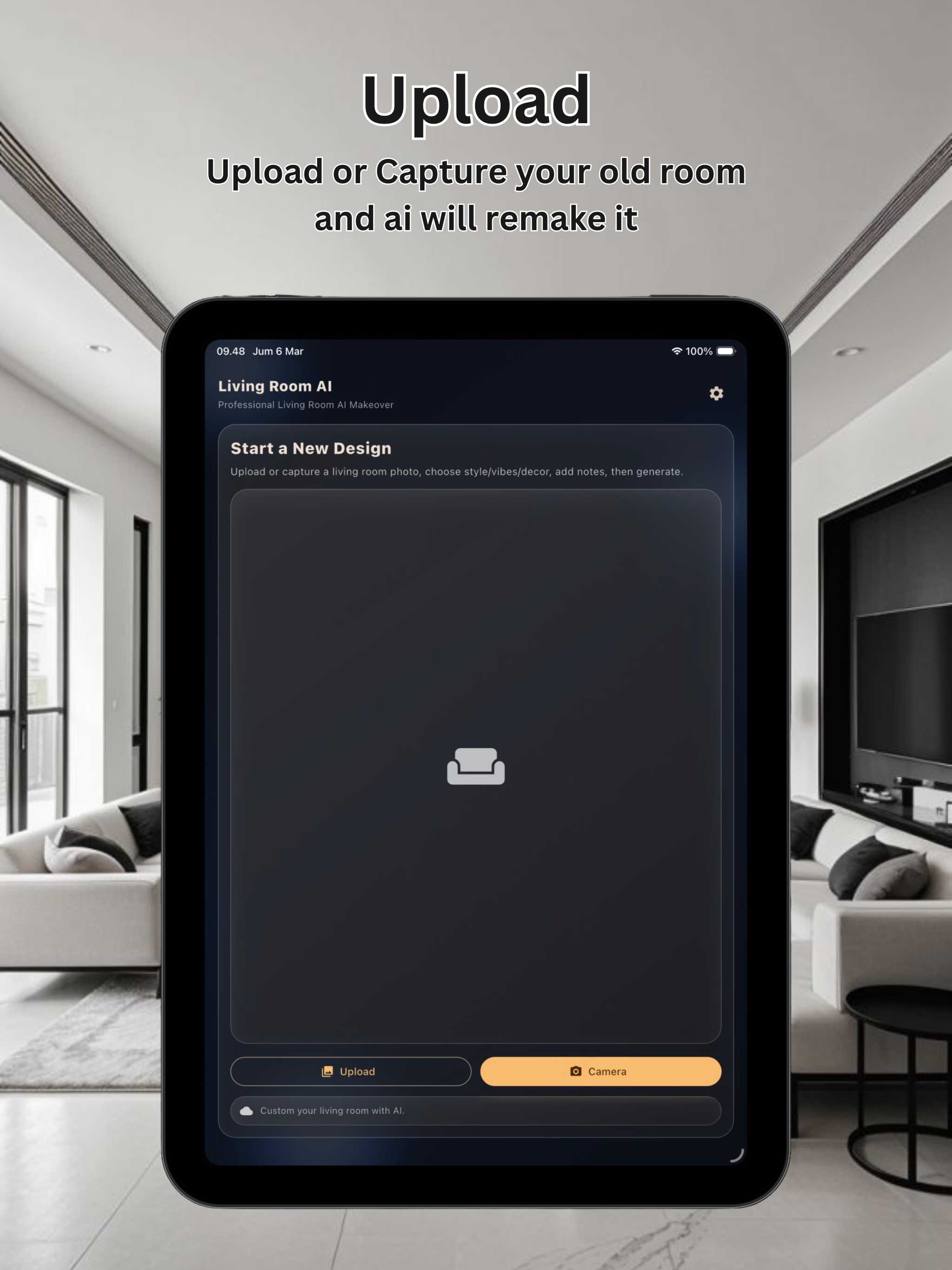 AI Livingroom Makeover Planer