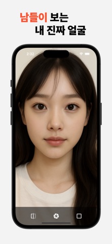 얼굴 좌우대칭 테스트 - 얼굴 대칭, 좌우반전 거울 screenshot