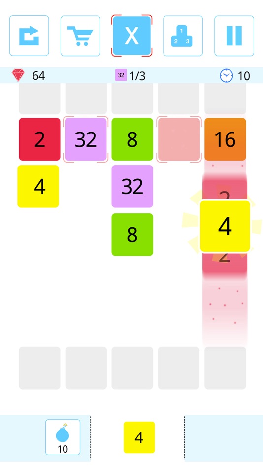 #5. Shoot and Merge the numbers (iOS) By: PLAYTOUCH