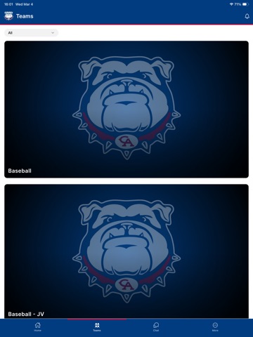 Columbia Academy Sports iPad screenshot