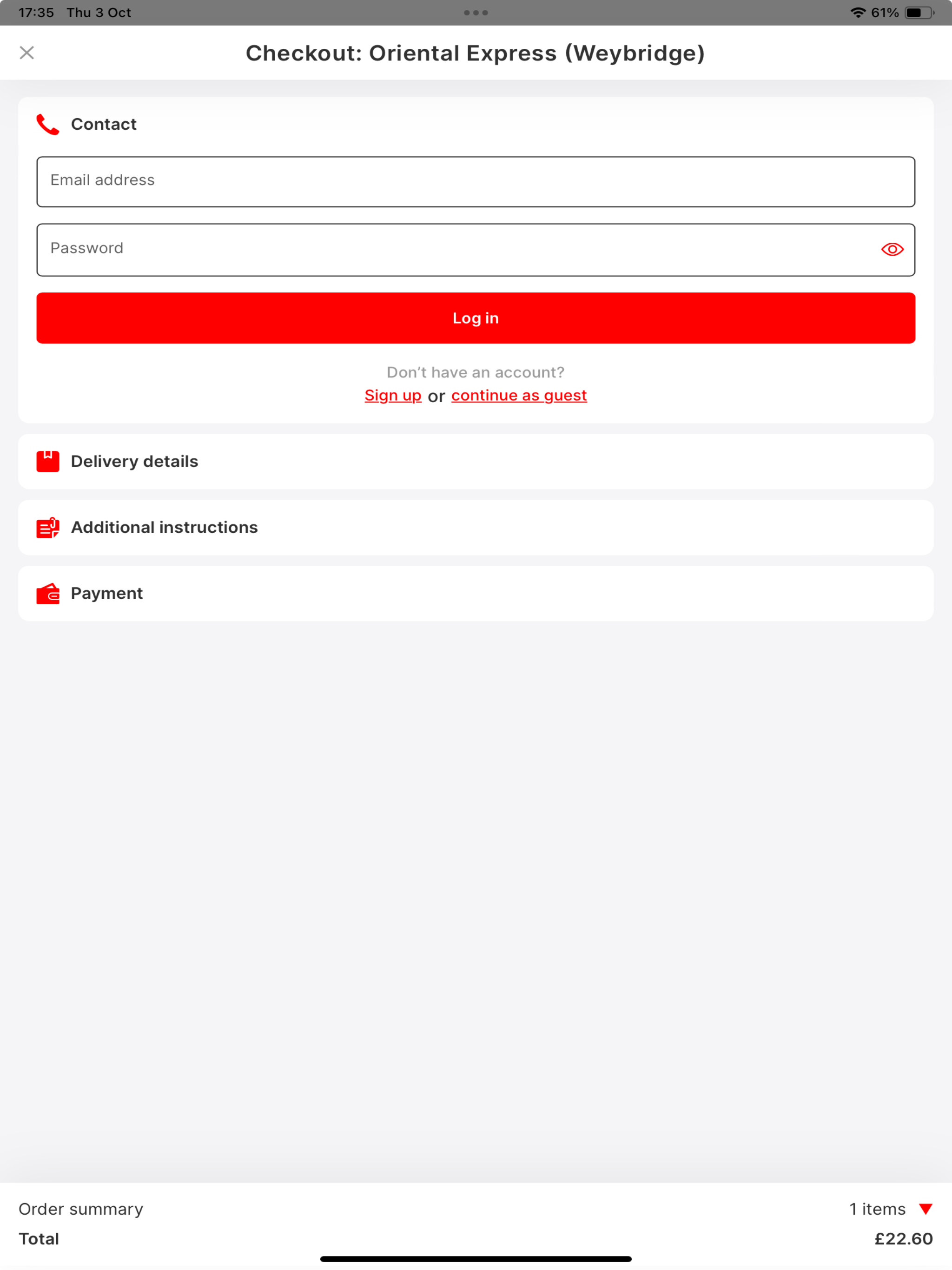 Oriental Express, Weybridge screenshot 7