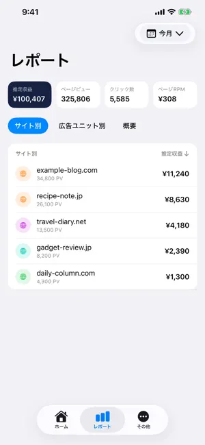 収益チェッカー for AdSense screenshot 2