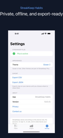 StreakKeep Habits screenshot