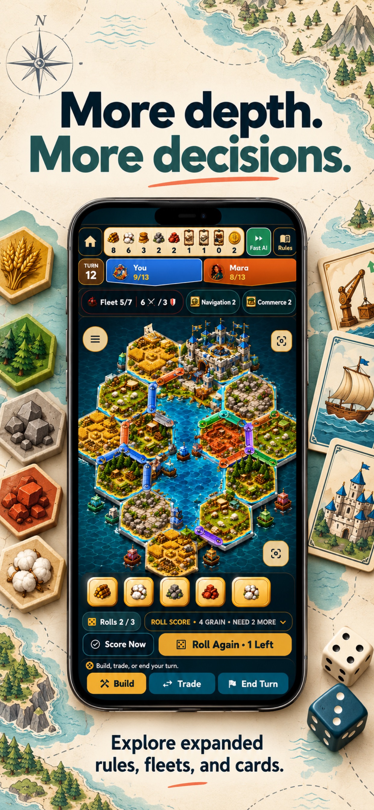 Screenshot 5 of Dice Harbor: Roll & Build