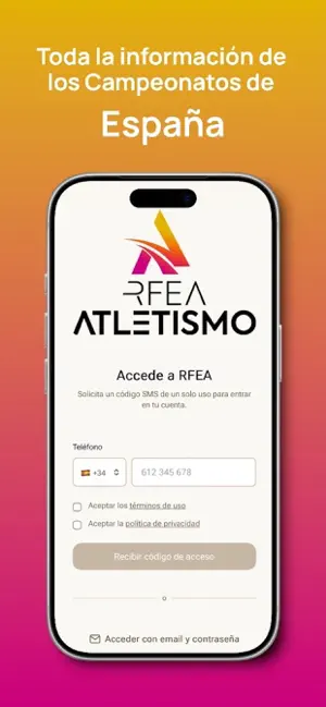 Campeonatos RFEA iPhone screenshot 1