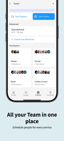 OnStage: Worship Team Planner screenshot