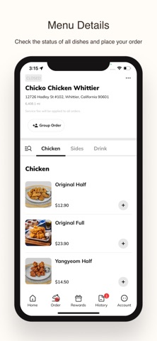 Chicko Chicken CA iPhone screenshot