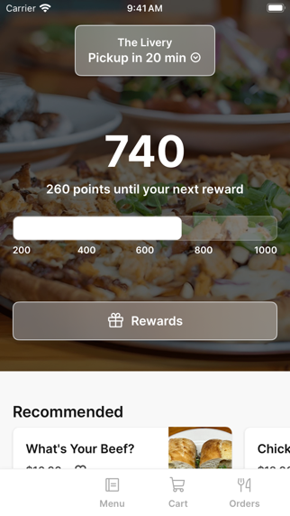 The Livery iPhone screenshot 1 - Food & Drink app