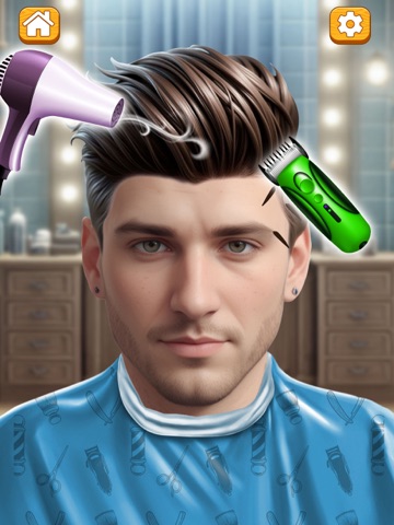 Barber Style Hair Trim Game iPad screenshot
