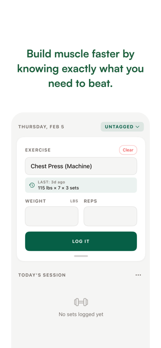 The Log - Workout Tracker Screenshot 2 of 5
