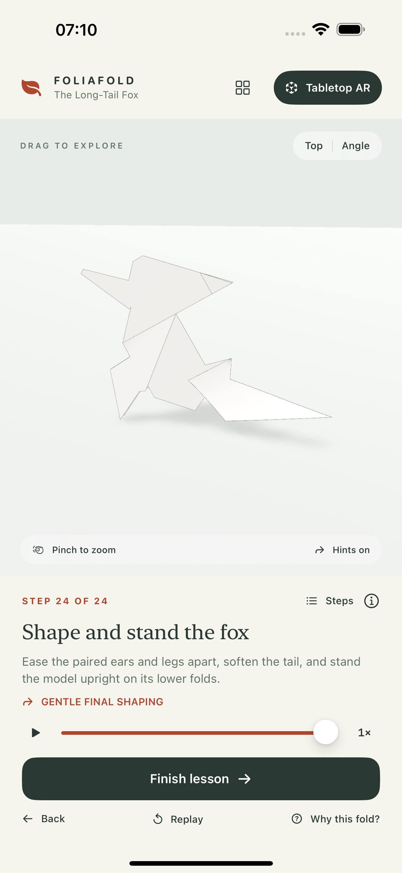 Screenshot 1 of Foliafold: Origami in AR