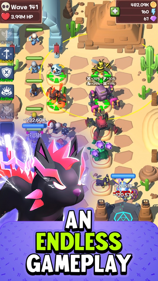#4. Idle Monster TD: Tower Defense (iOS) 由: Monstermob Usa, INC.