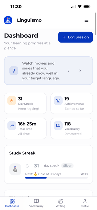Linguismo: Language Tracker Screenshot 2 of 9