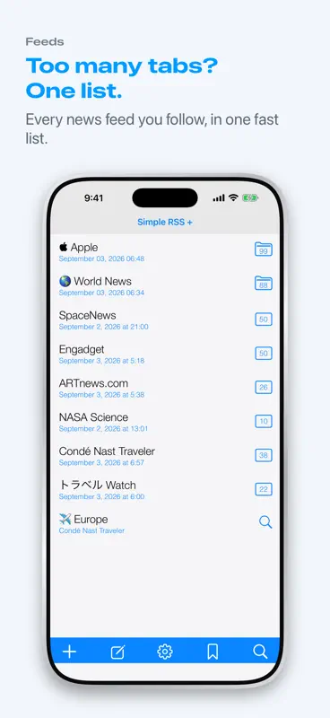 Simple RSS Push+ RSSリーダー screenshot 1 of 10