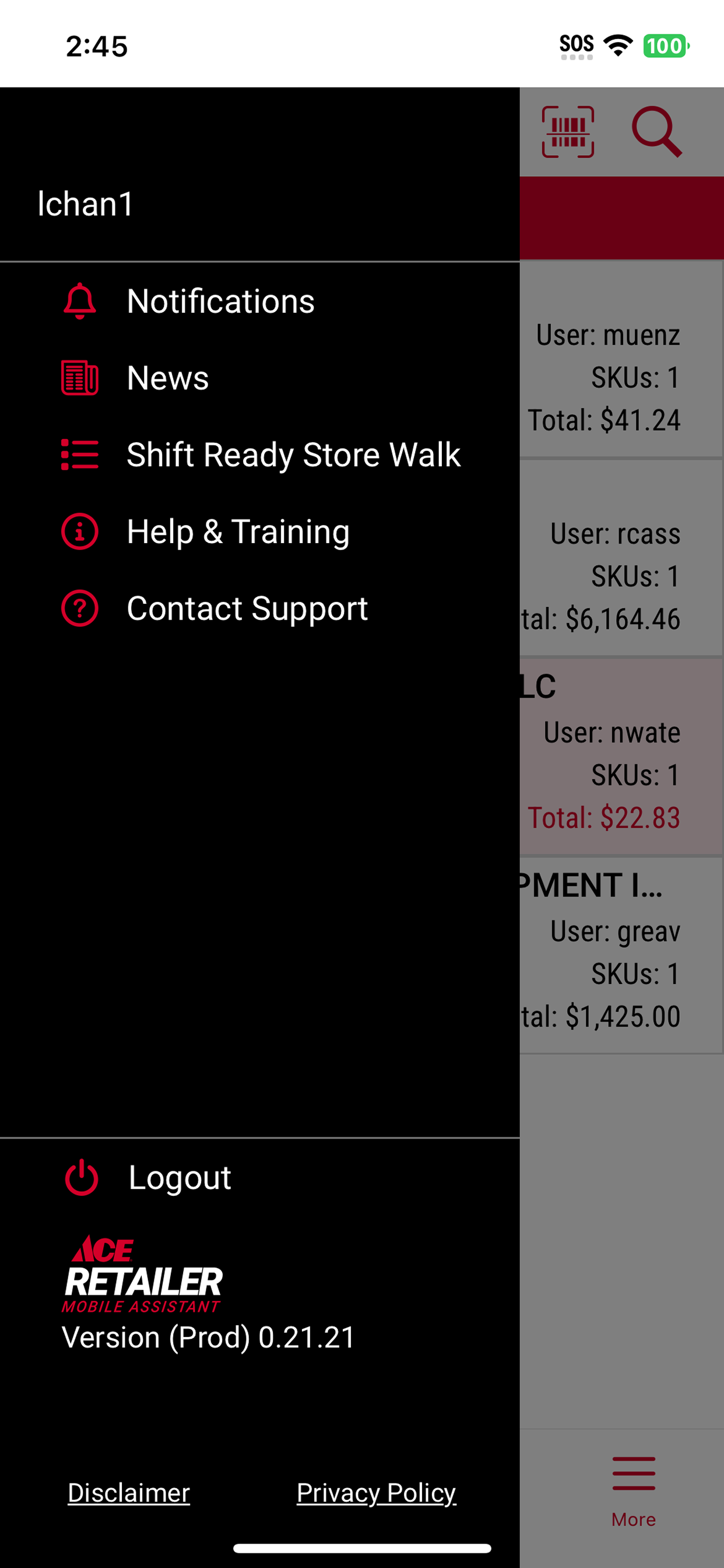 Ace Retailer Mobile Assistant