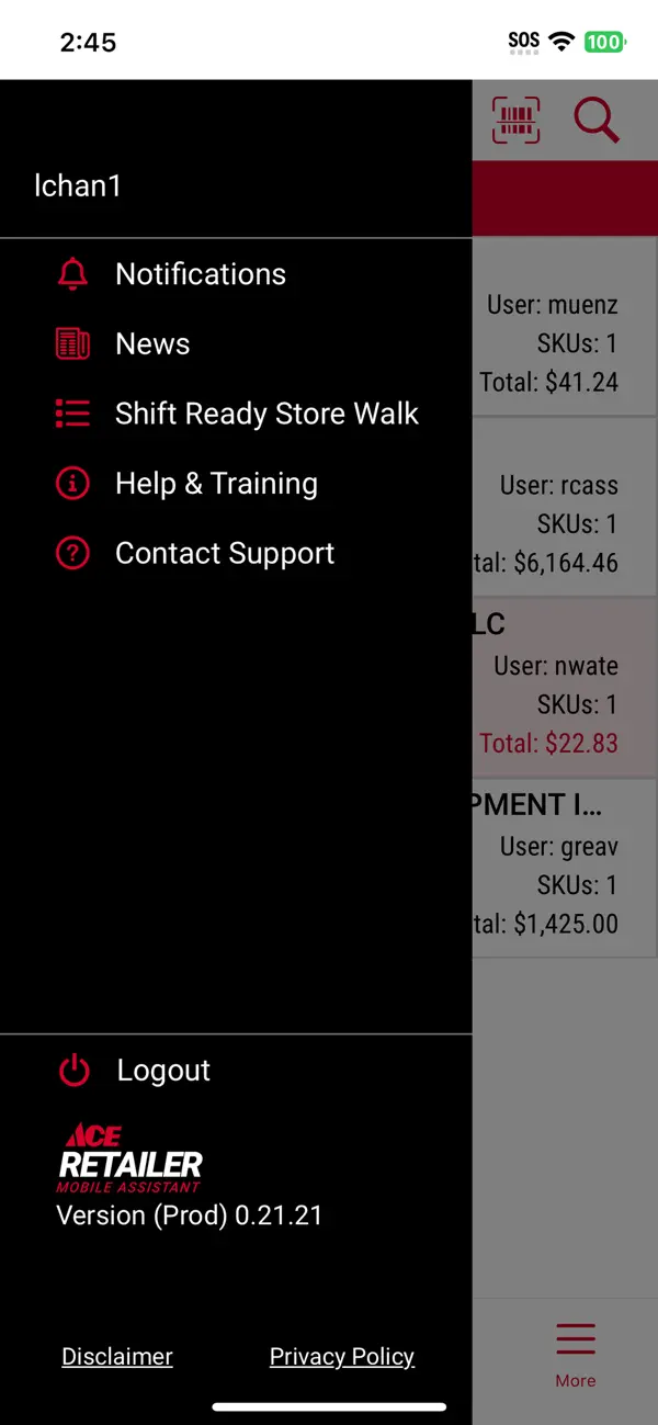 Screenshot #1 pour Ace Retailer Mobile Assistant