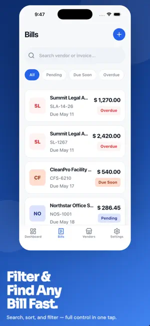 Bill Tracker- PayTrack Vendor screenshot 3