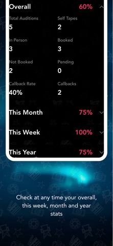 Audition Tracker screenshot
