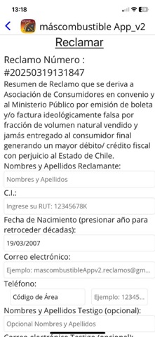 mascombustible App_v2 screenshot