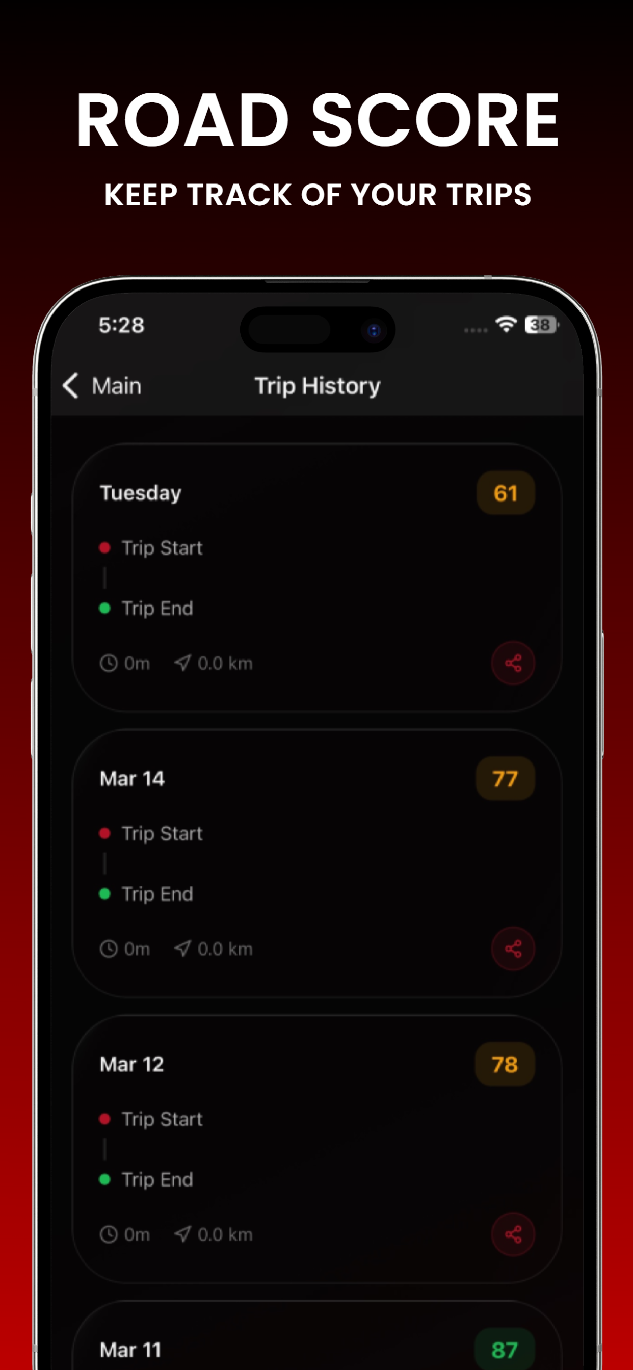 RoadScore - Track Your Trips screenshot 5