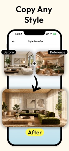 Homia: AI Home Design & Decor iPhone screenshot