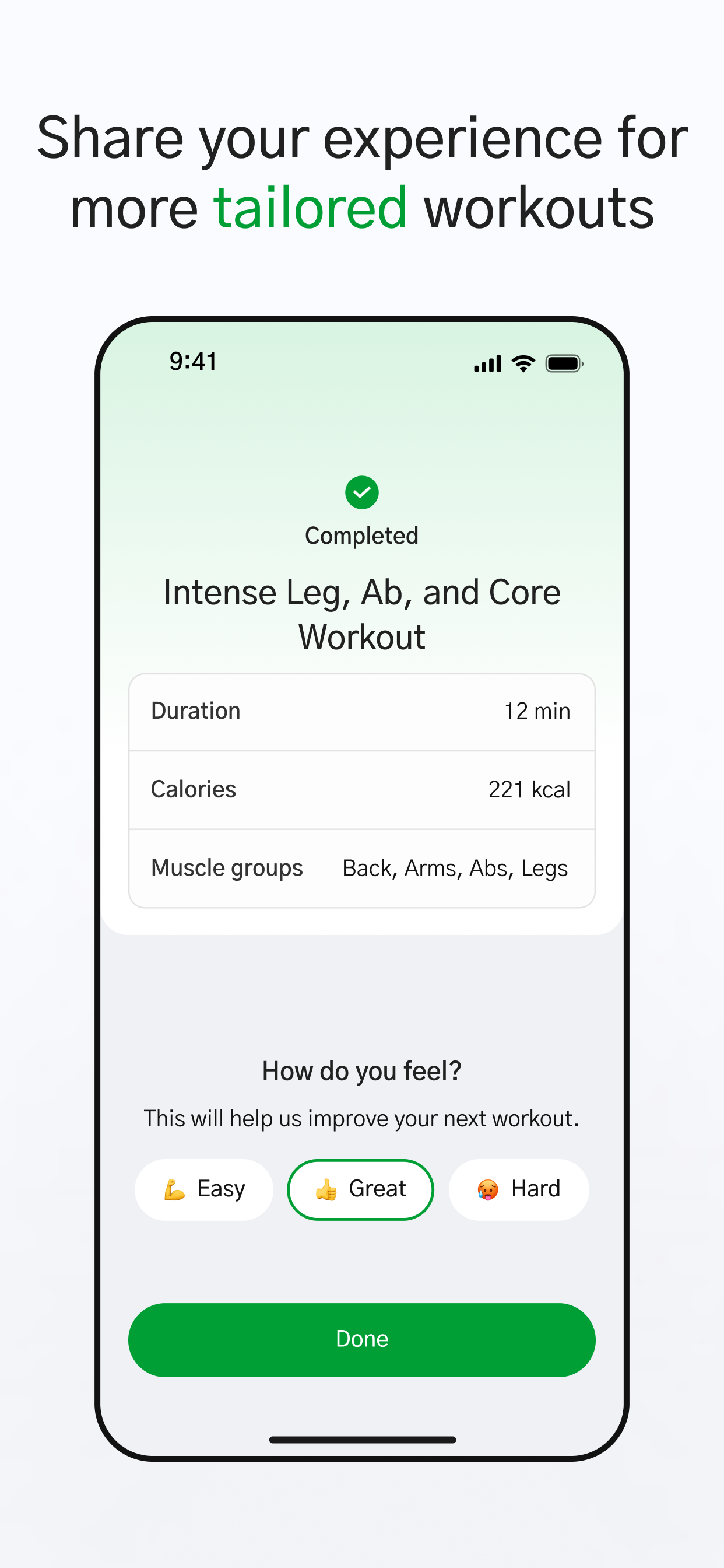 Momentum: Tailored Workouts