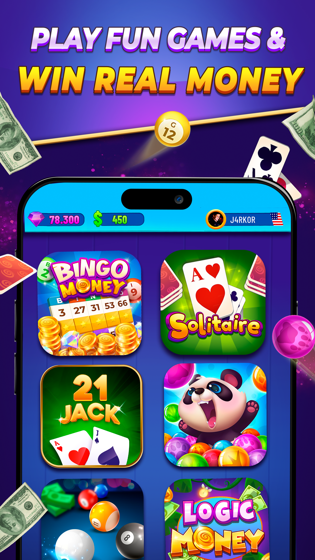 Backspin Games: Win Real Money screenshot 1