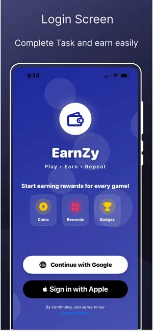 EarnZy: Survey & Games iPhone screenshot 1