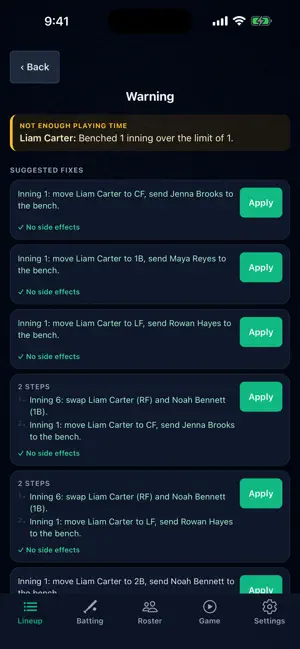 UnBenched - Sports Lineups screenshot 3
